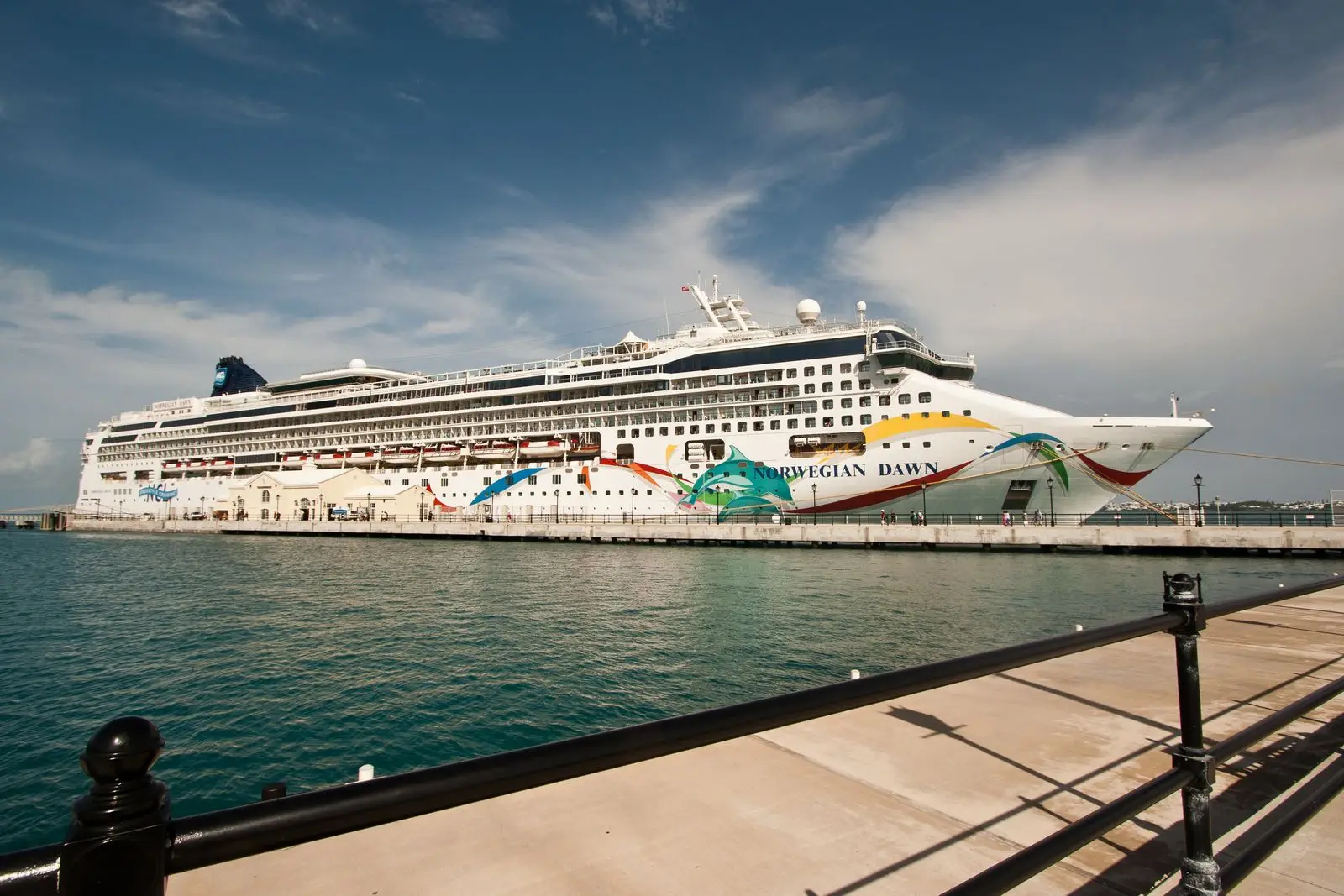 Norwegian Dawn alongside the quay in Sandys Parish, Bermuda