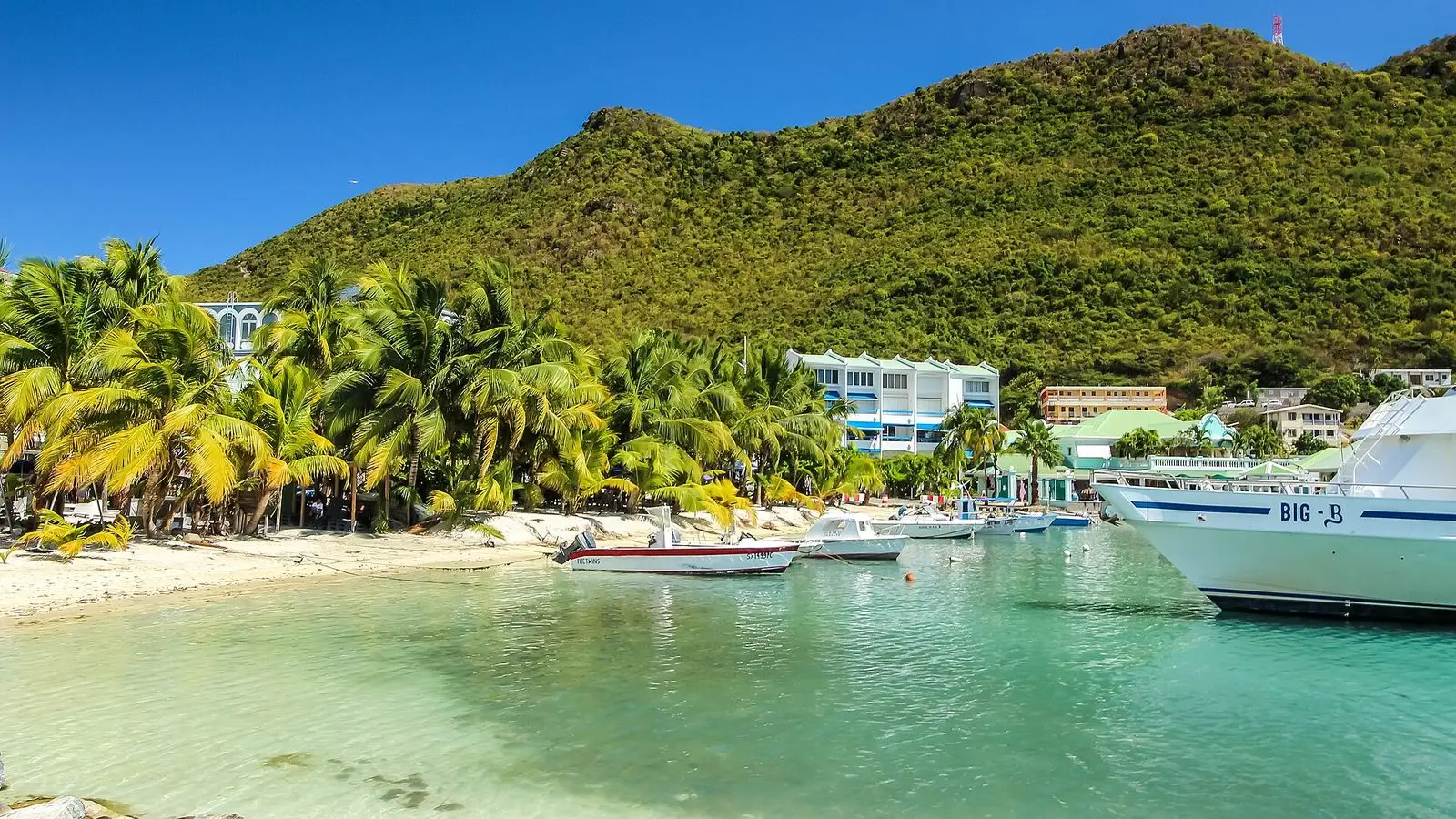 Great Bay Beach and the waterfront at Philipsburg, St Maarten