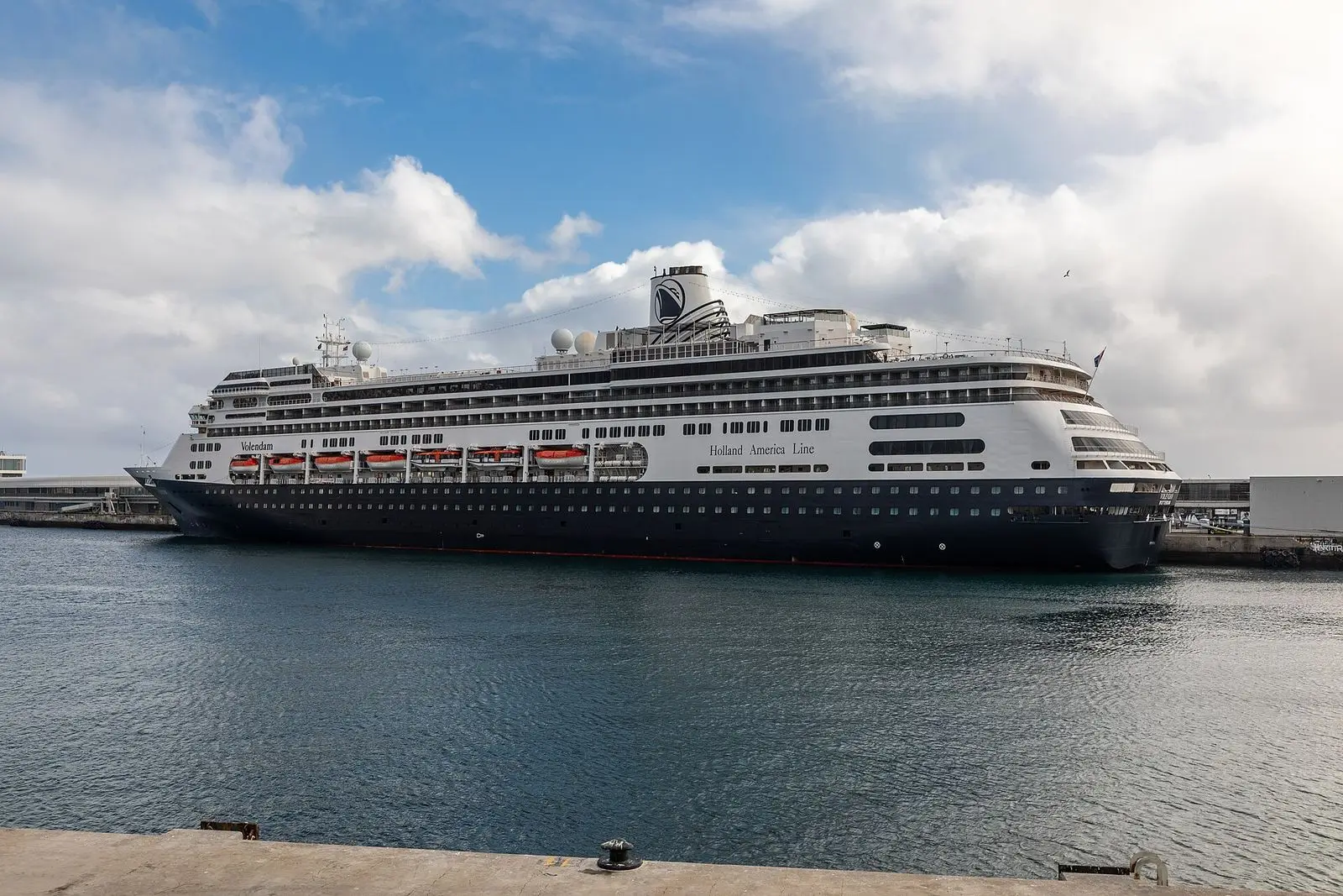 Volendam alongside in the port of Funchal, Madeira, in November 2025